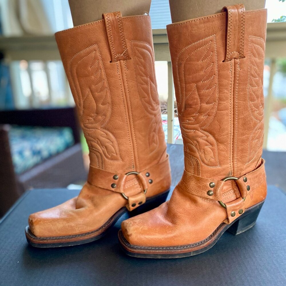 FRYE Vintage Harness Eagle Biker Motorcycle Boots 6M